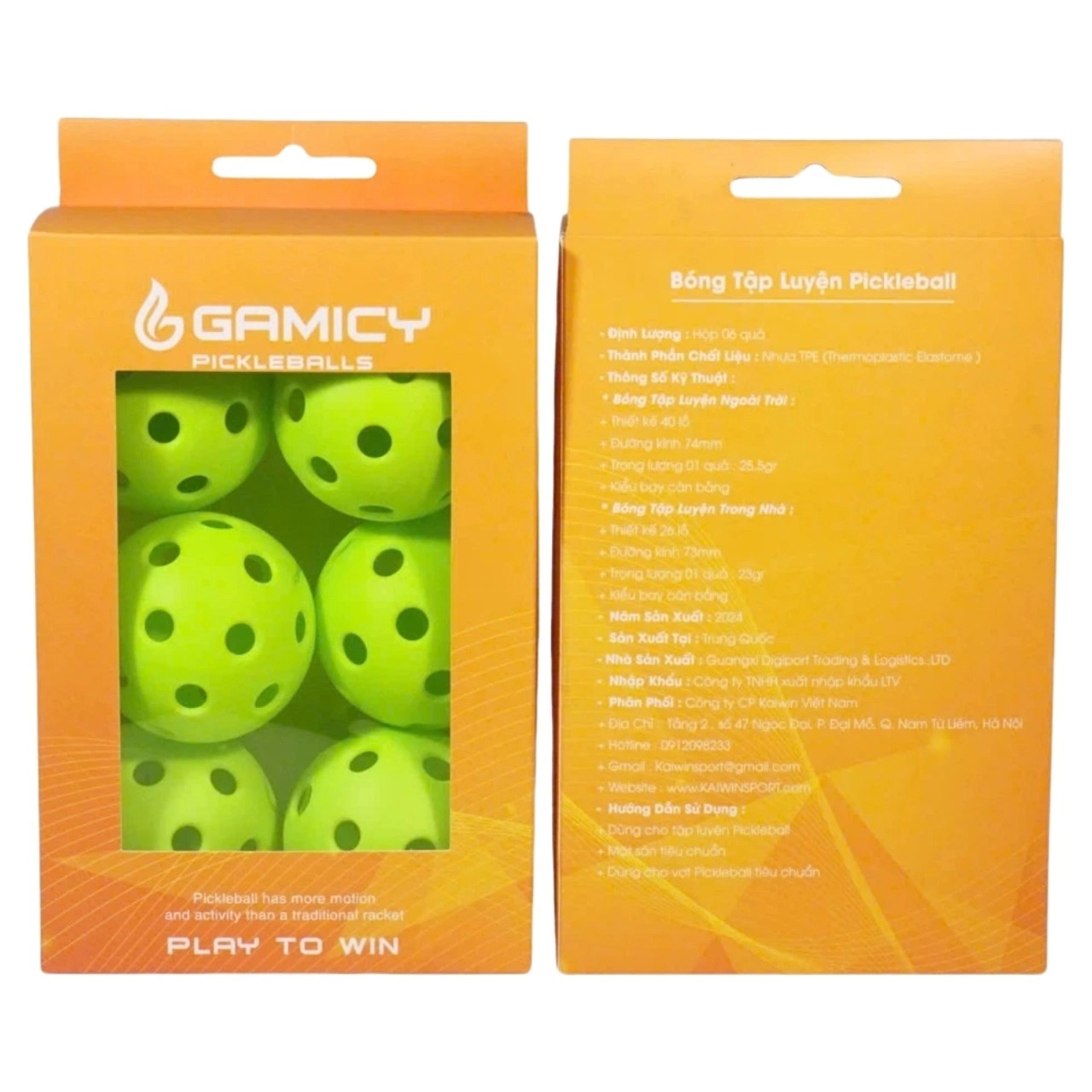 BÓNG PICKLEBALL GAMICY PG26L INDOOR – SALE 30%