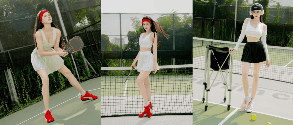 Thời trang chơi pickleball của Ngọc Trinh 3
