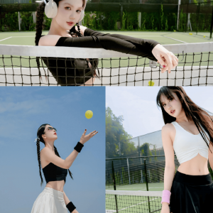 Cận cảnh thời trang chơi pickleball của Ngọc Trinh